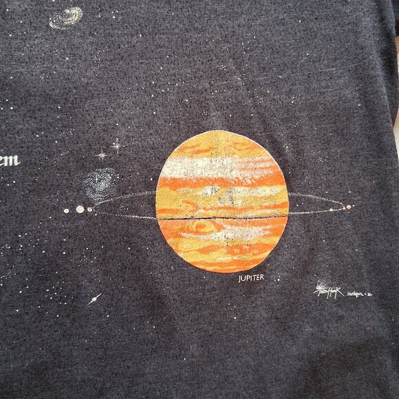 1986 Teena Houck Harlequin The Solar System Single Stitch Black T-Shirt Adult L - Picture 5 of 12